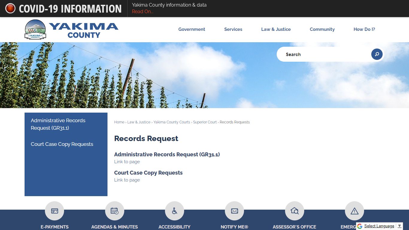 Records Request | Yakima County, WA